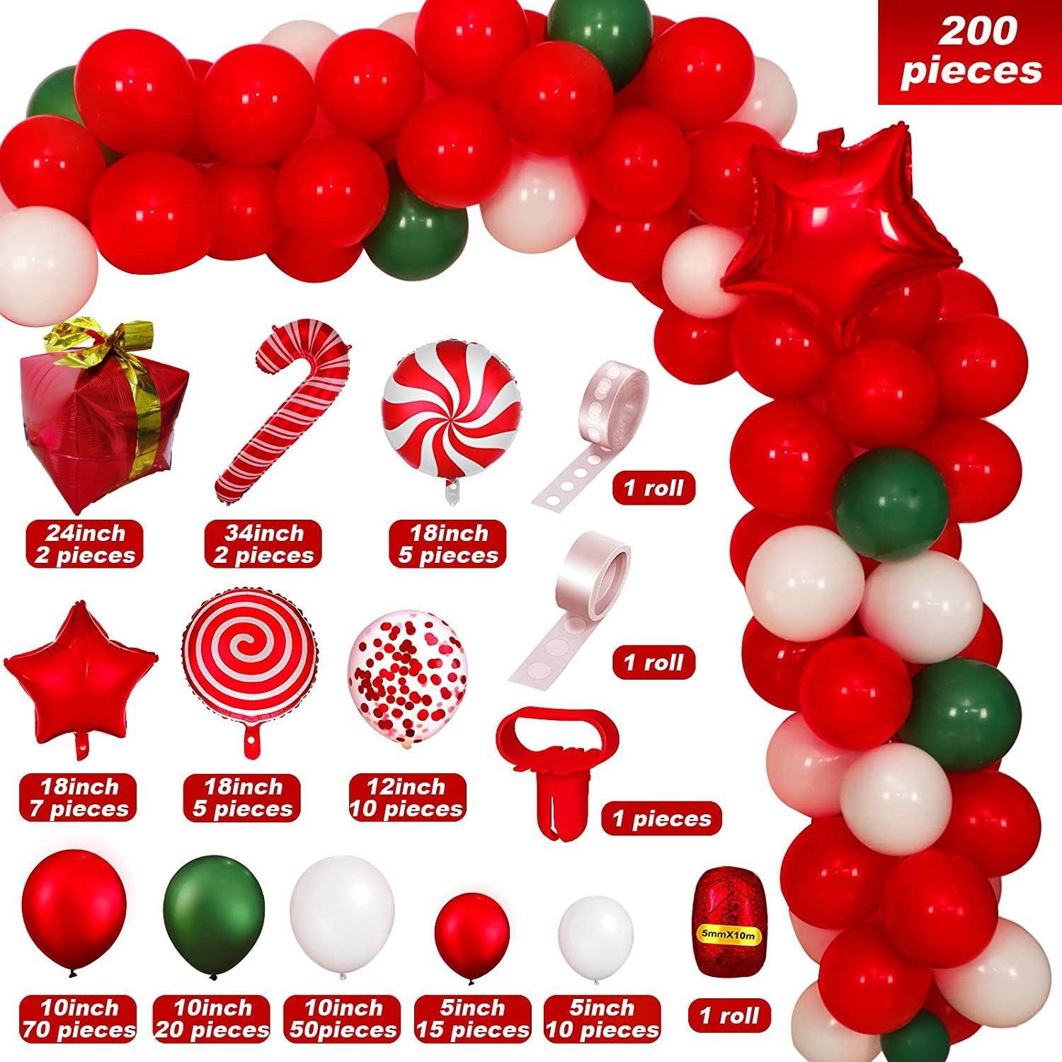 Christmas Theme Holiday Party Decoration Balloon Set