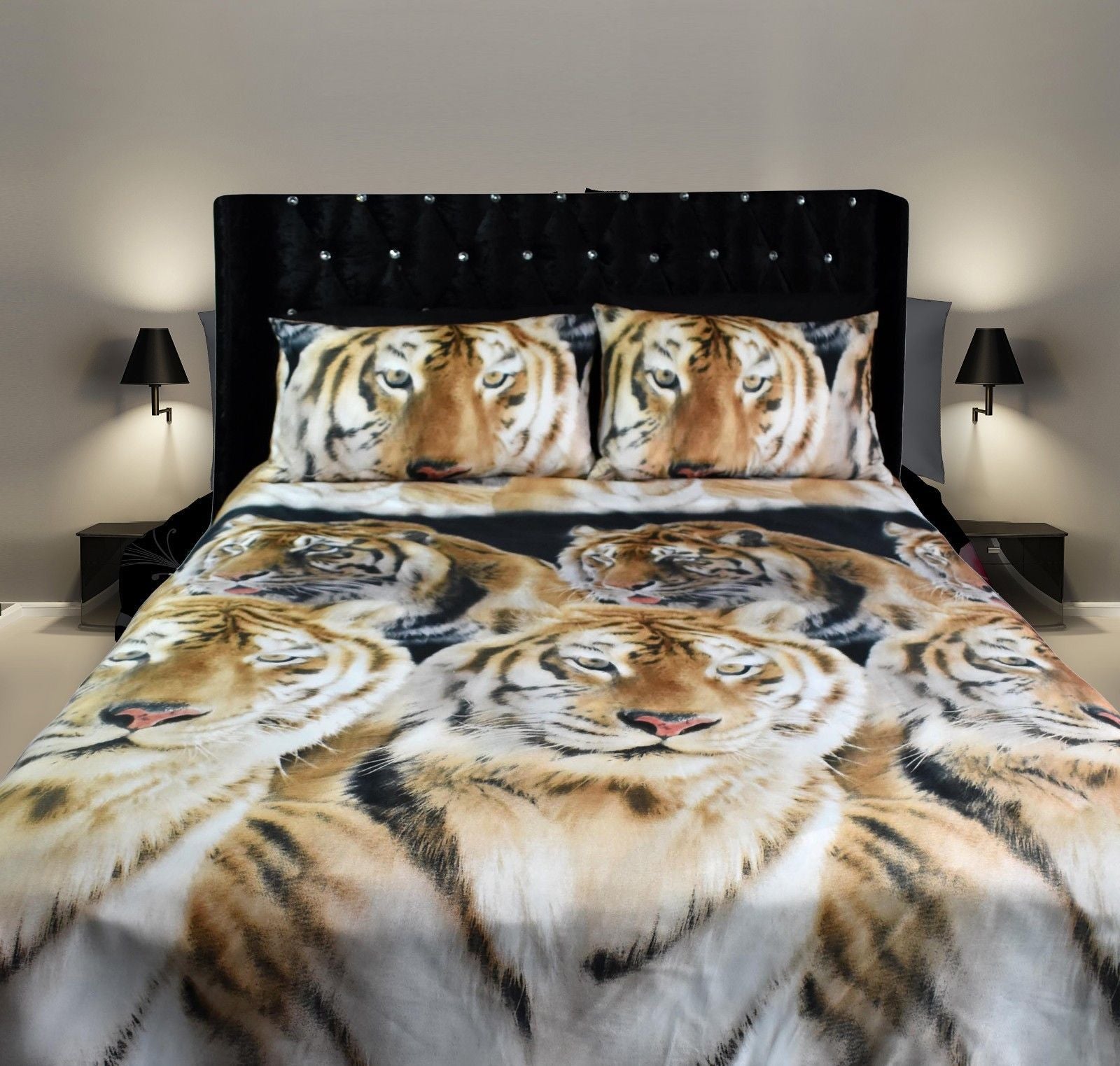 3D single bed sheet three-piece set