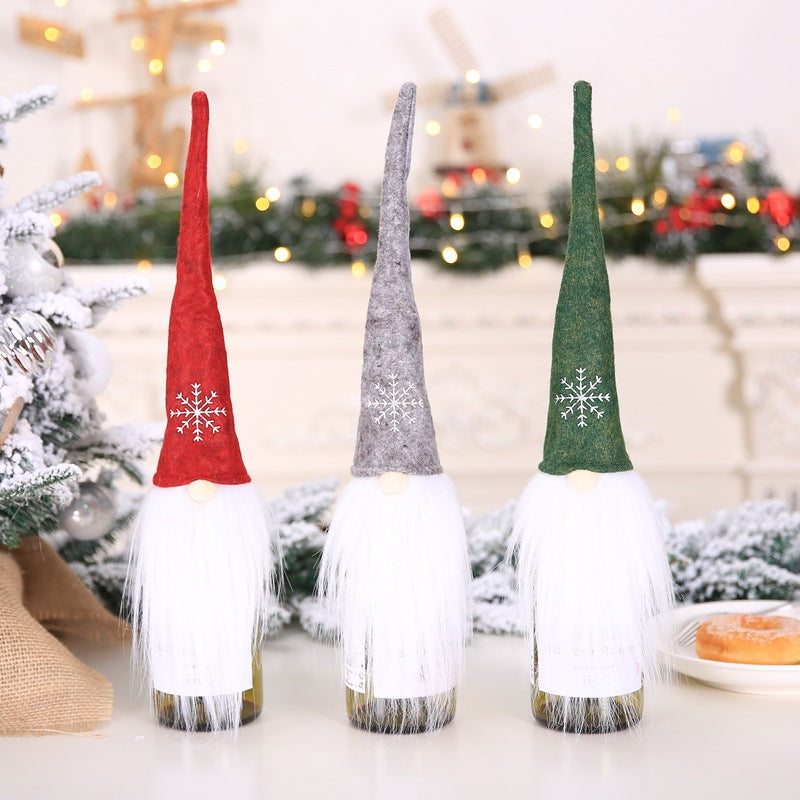 Santa Claus Wine Cover Plush Bottle Cover
