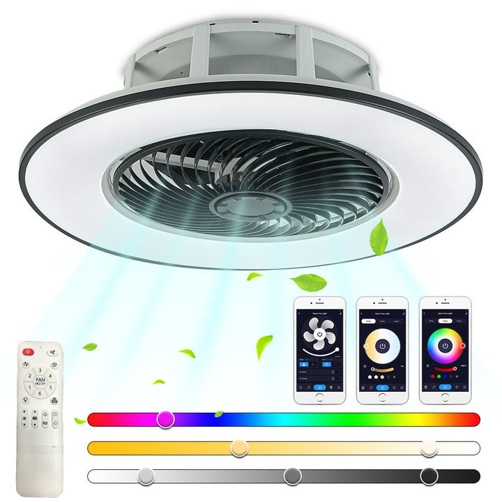 Smart Bedroom Ceiling Fan Lamp LED Ceiling Fan Lights