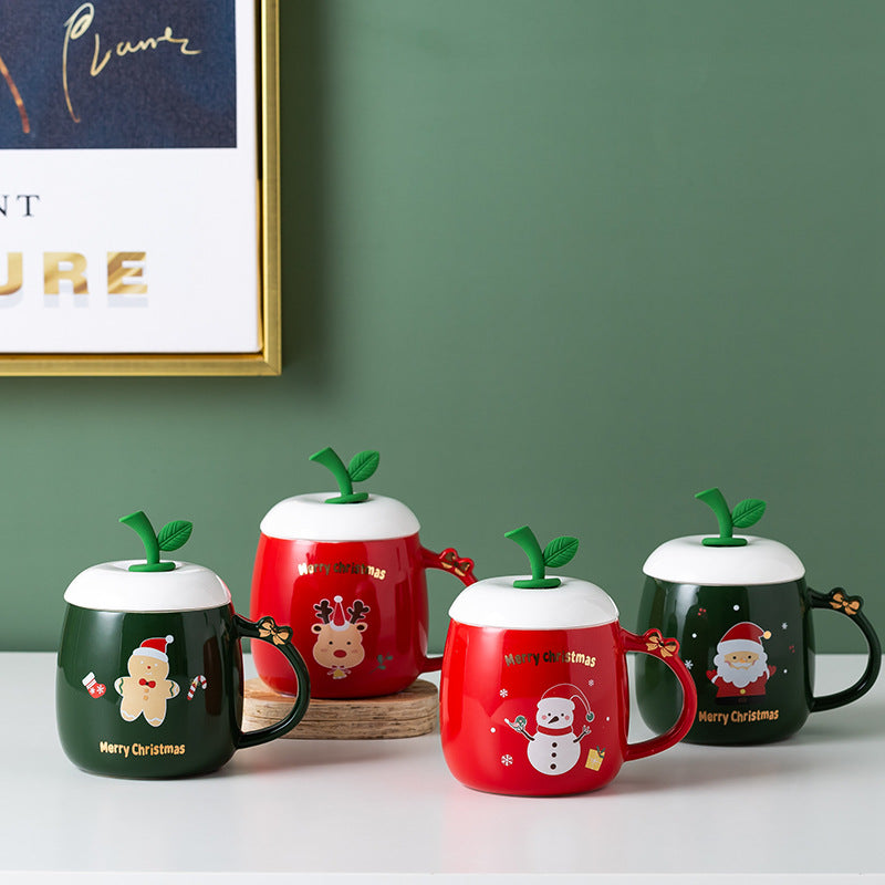 Fashion Christmas Mug Elk Christmas Snowman Cute Cartoon Mug Ceramic Mug