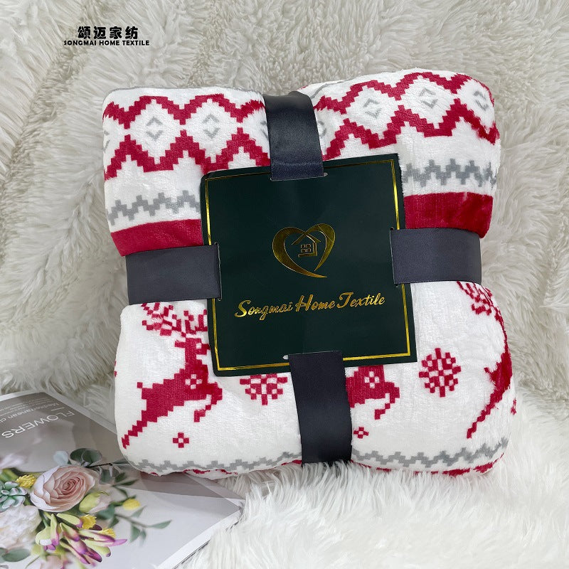 Flannel Blanket Thick Sherpa Lambswool Sofa