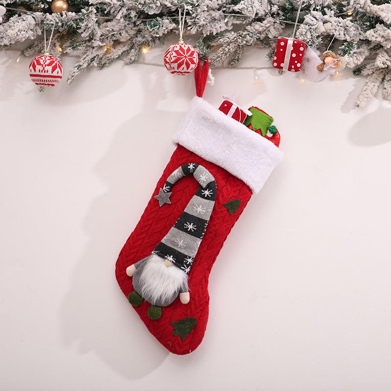 Christmas Children's Gift Bag Wool Knitted Socks