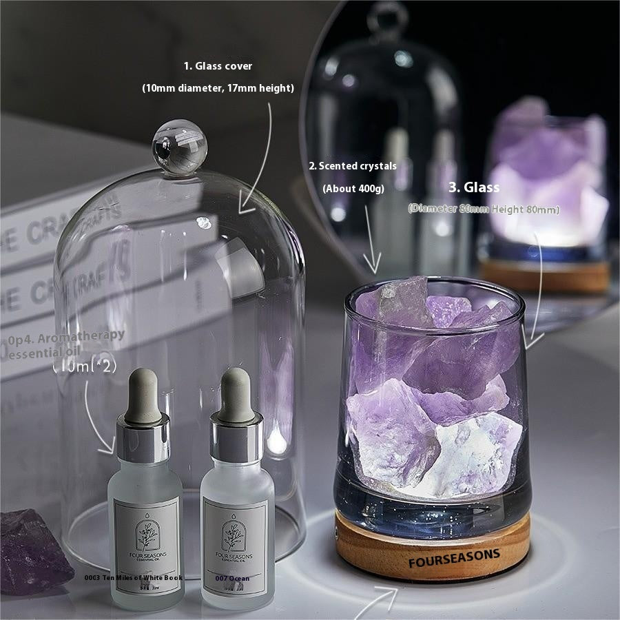 Fragrant Stone Aromatherapy Oil Gift Set Home Indoor Fragrance Crystal No Fire