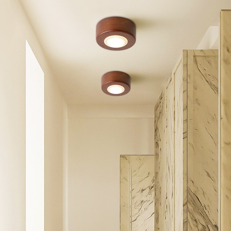 Simple Modern Surface Mounted Solid Wood Downlight
