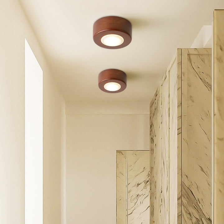 Simple Modern Surface Mounted Solid Wood Downlight
