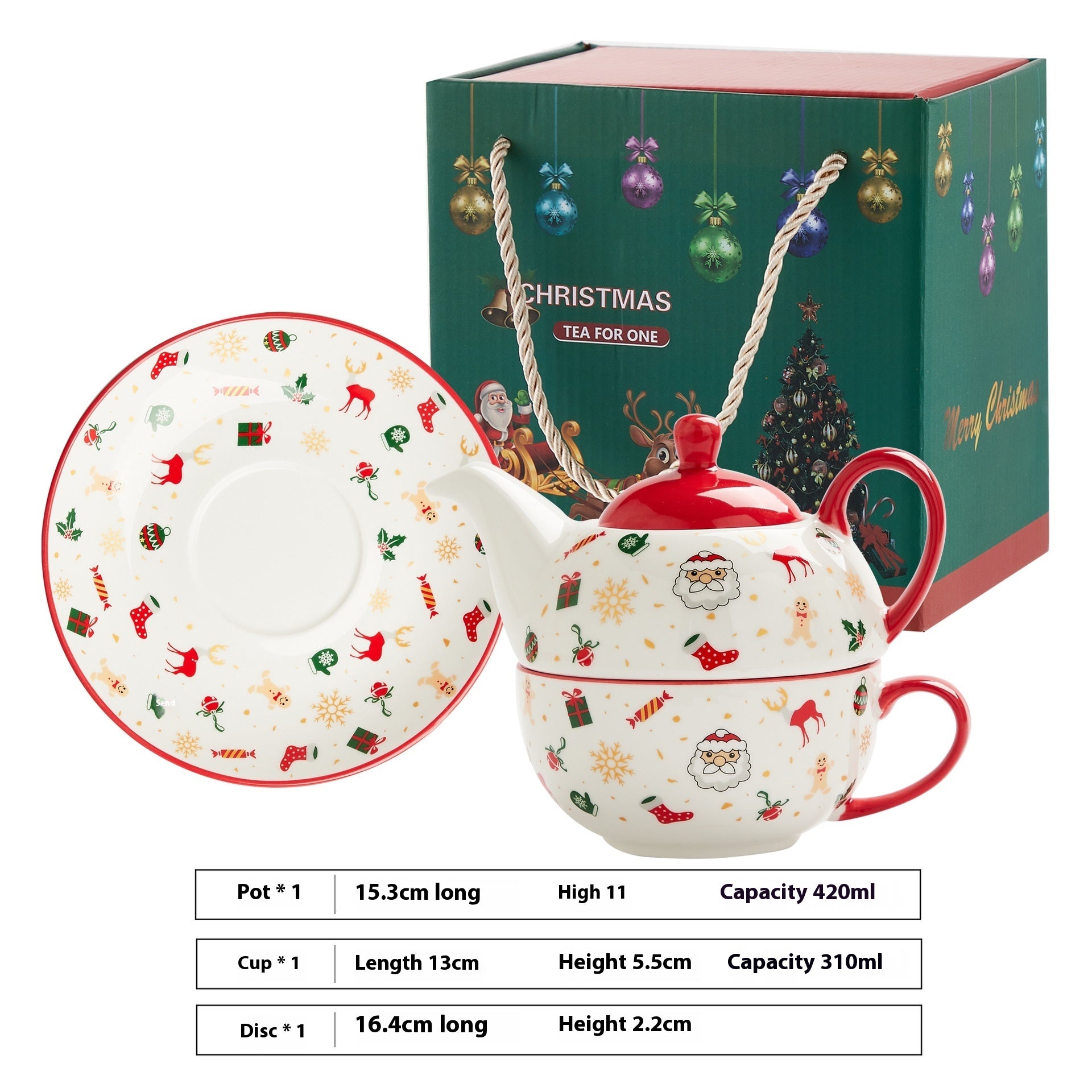 Creative Christmas Gold-plated Ceramic Cups And Plates