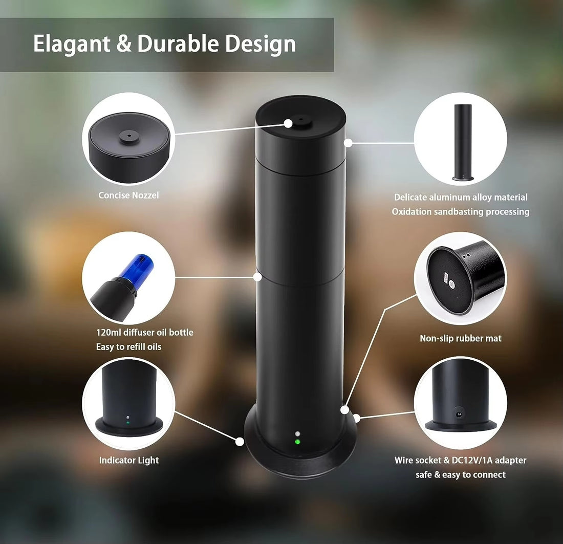 Essential Oil Scent Diffuser Bluetooth App Controlled Fragrance Diffuser 120ml Aluminum Smart Scent Diffuser For Home