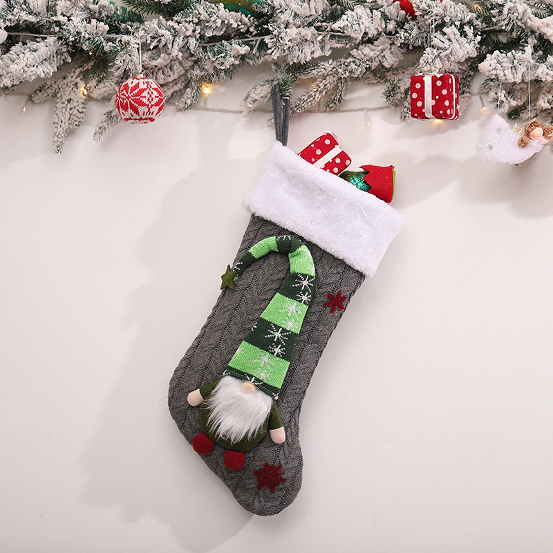 Christmas Children's Gift Bag Wool Knitted Socks