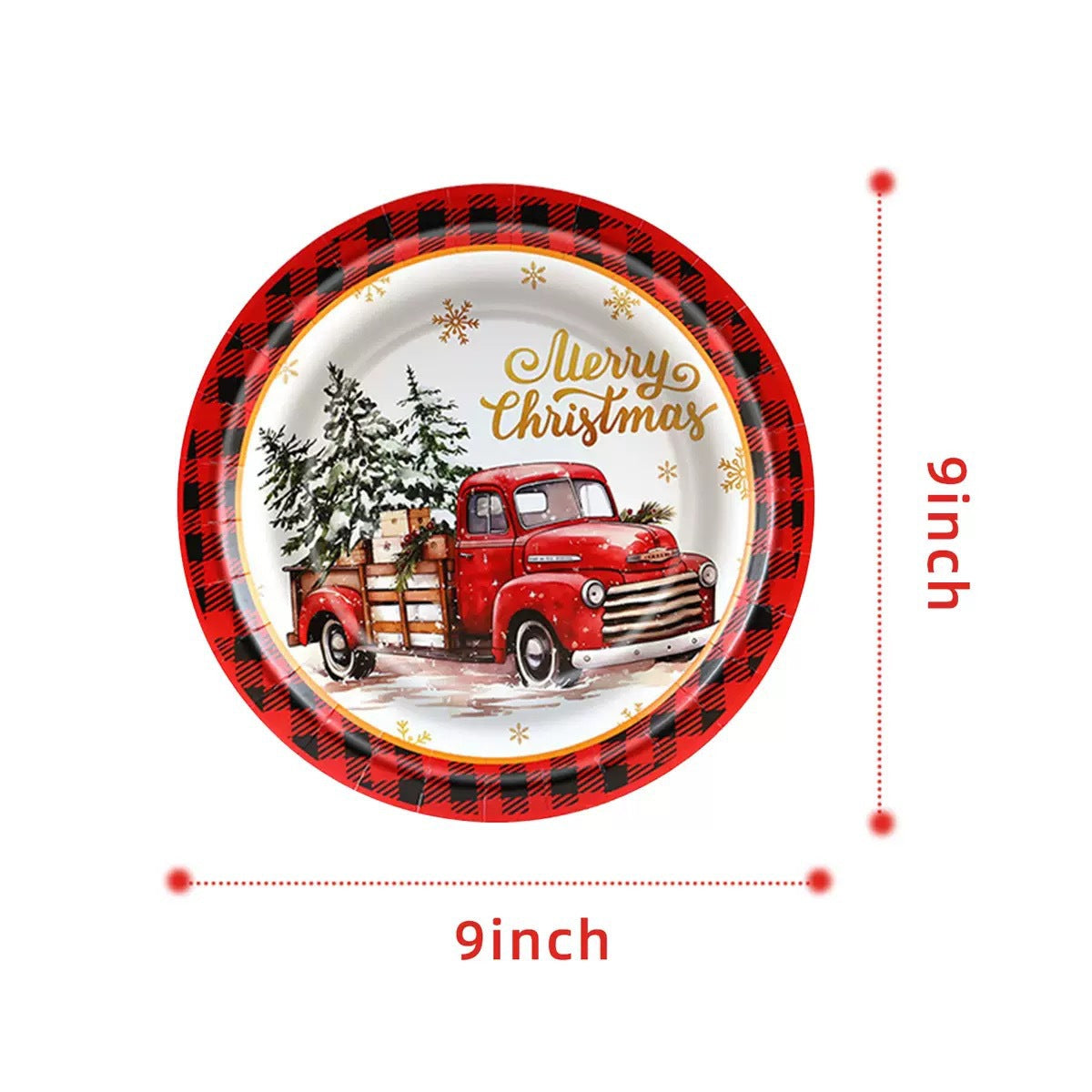 Christmas Party Birthday Supplies Disposable Paper Cups Napkins Plates Tablecloth Set