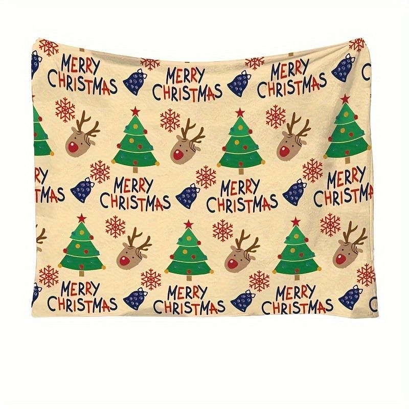 Flannel Throw Blanket Warm Flannel Christmas Blanket Soft Decorative Blanket Breathable Throw Blanket For Sofa Cribs Strollers